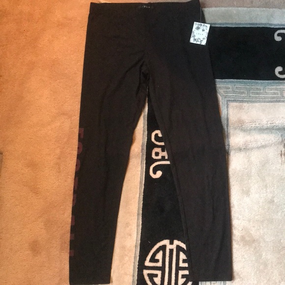 Black FOOTBALL 🏈 LEGGINGS - Picture 1 of 3